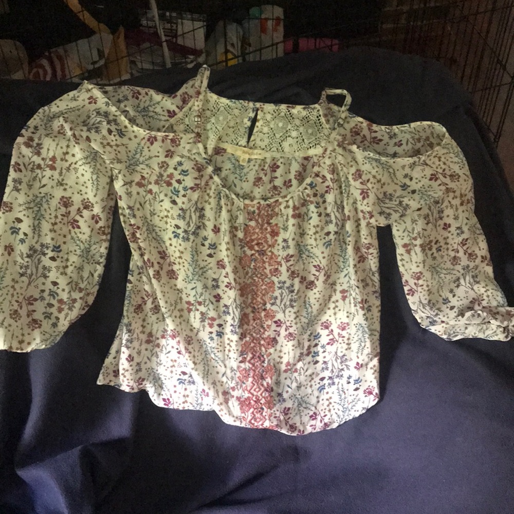 Last Chance!  Rewind sheer lace top